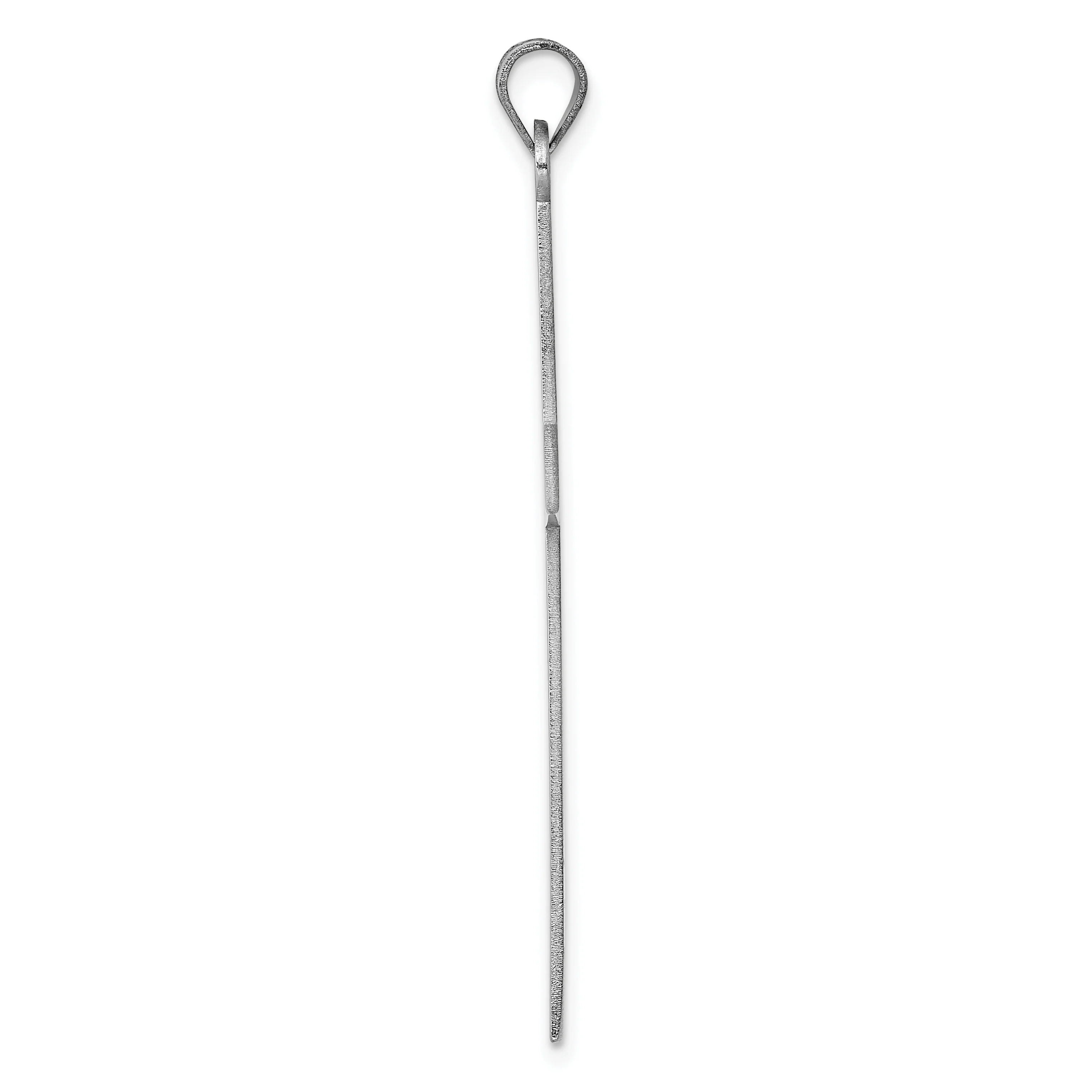 Colgante de Cruz Pulida en Oro Blanco de 14k - Image 2