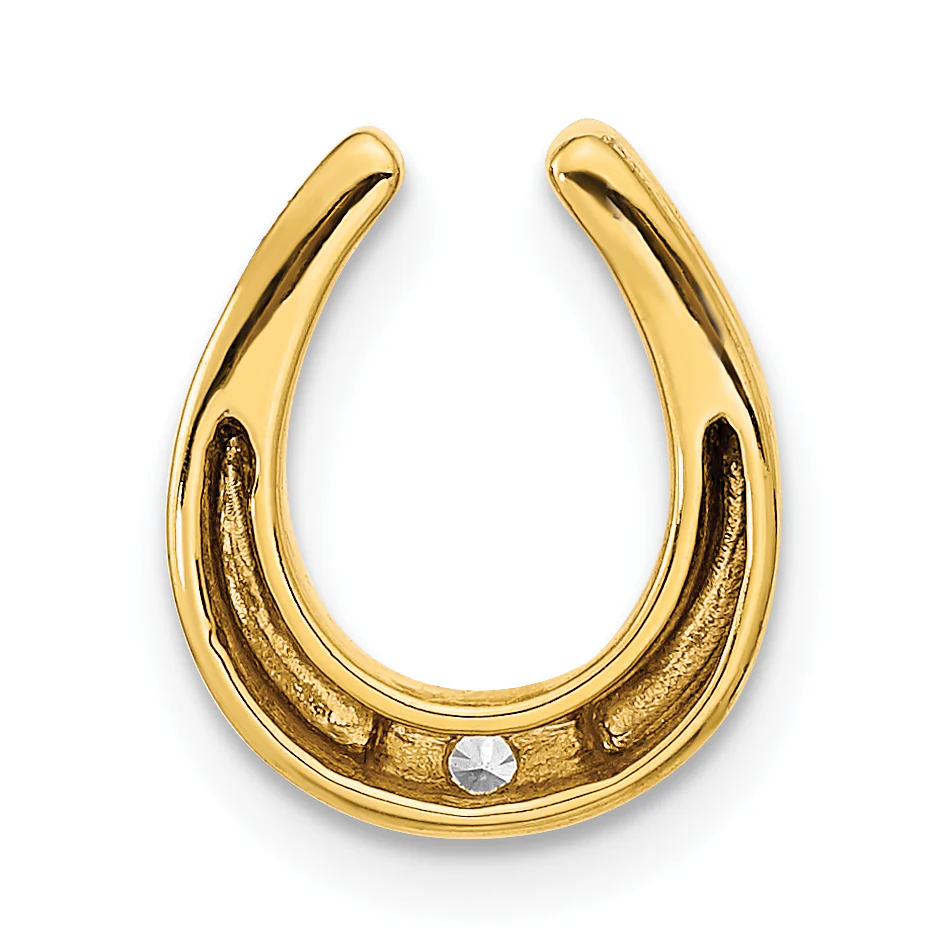Colgante Deslizante con Diamante Fancy Pulido de 14k - Image 3