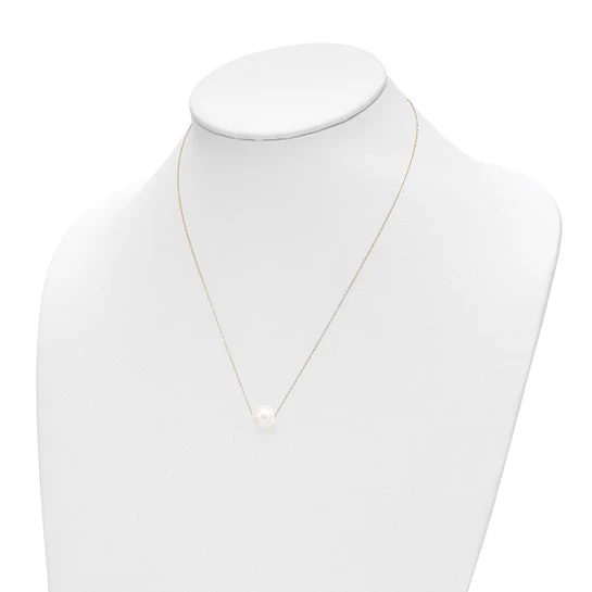 Collar de Perlas de Agua Dulce Semirredondas en Oro Amarillo de 14K, 17 pulgadas - Image 4