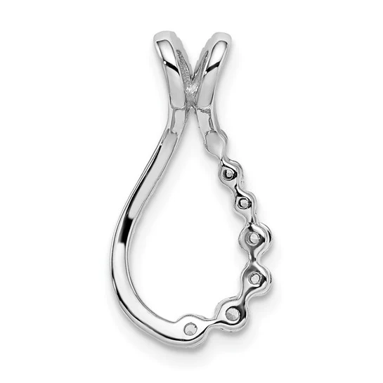 Deslizador de Cadena de Oro Blanco de 14k con Diamantes - Image 3