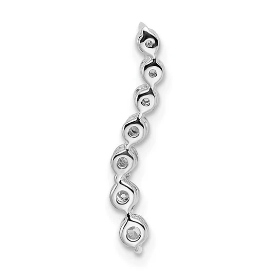 Deslizador de Cadena de Diamantes Graduados en Oro Blanco de 14k - Image 3