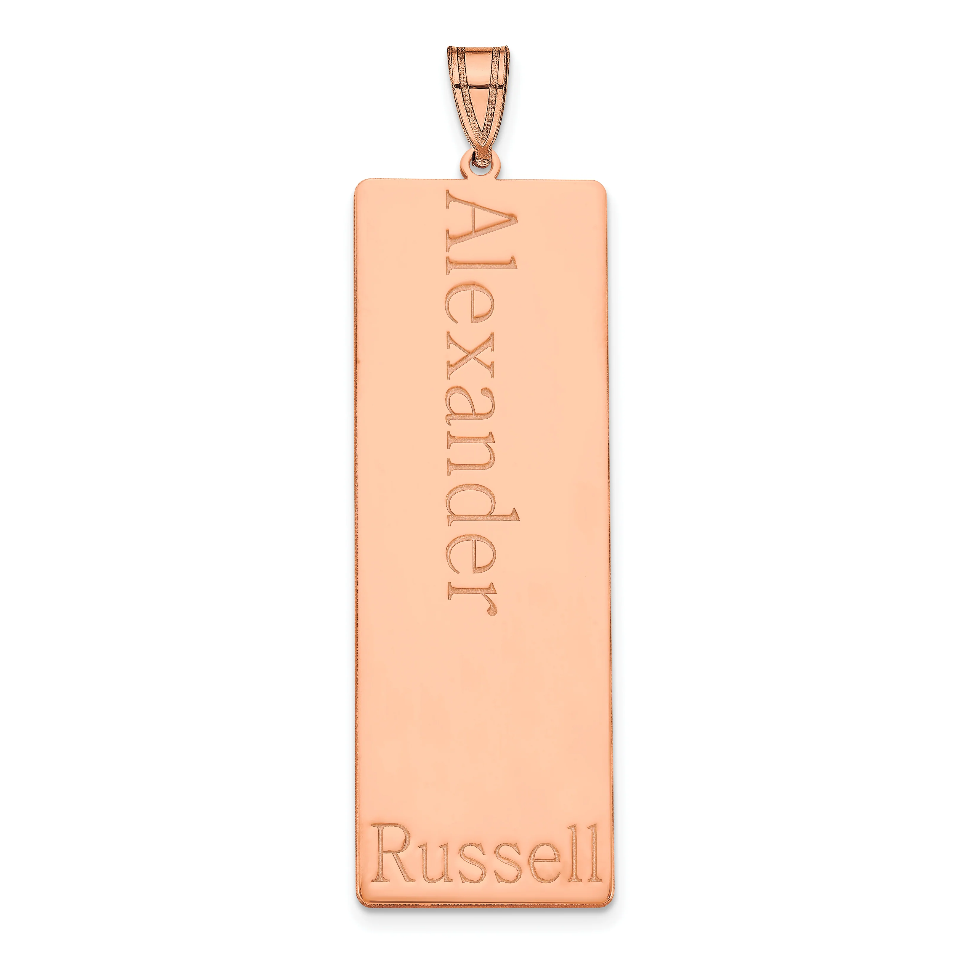 Colgante Familiar Personalizado de 10K en Oro Rosa con 1 Nombre - Image 2