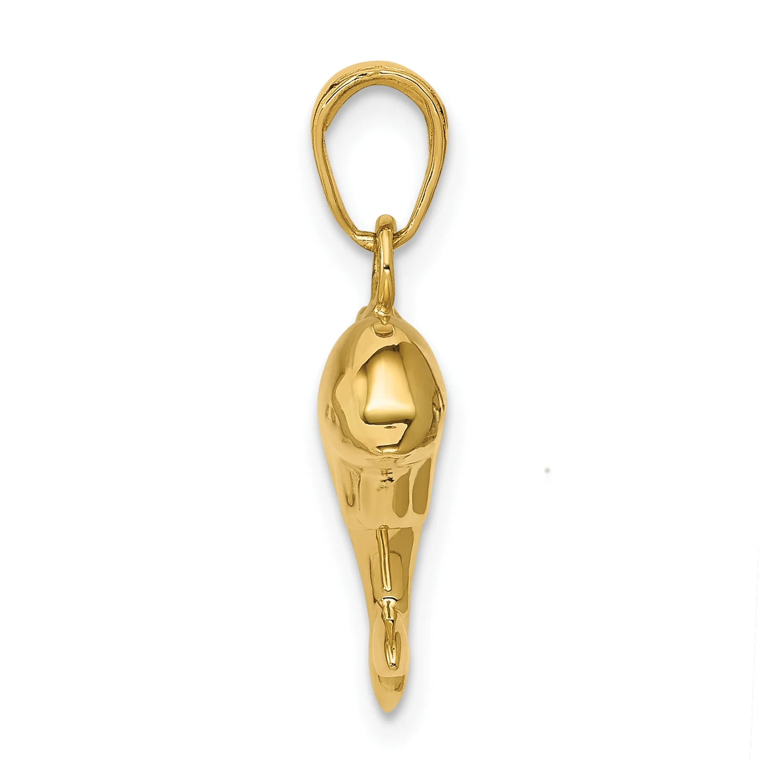 Dije 3D de Delfín Pulido en Oro Amarillo de 14K - Image 2