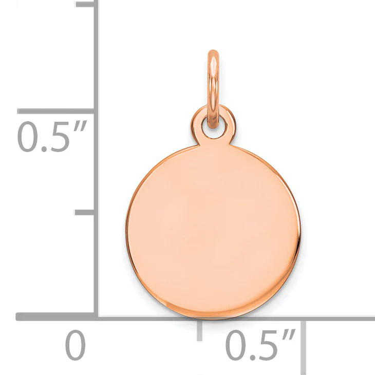 Dije Redondo de Oro Rosa 14K - Image 2