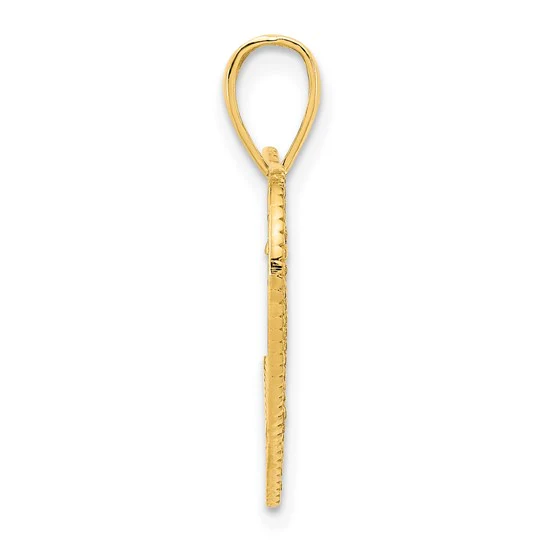 Colgante Corazón Elegante de Oro Amarillo 14K - Image 2