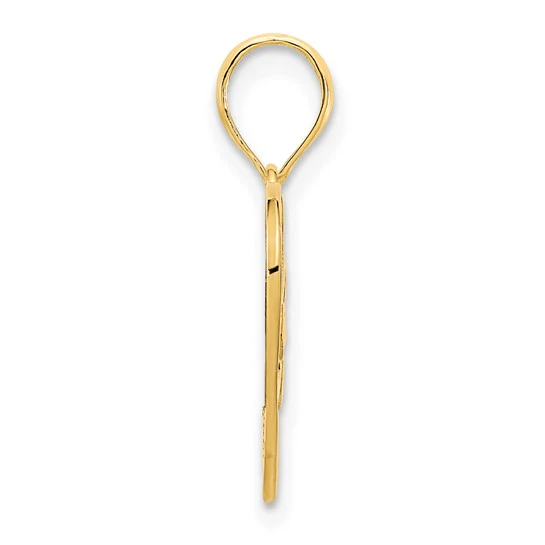 Dije de Corazón Fancy en Oro Amarillo de 14k - Image 2
