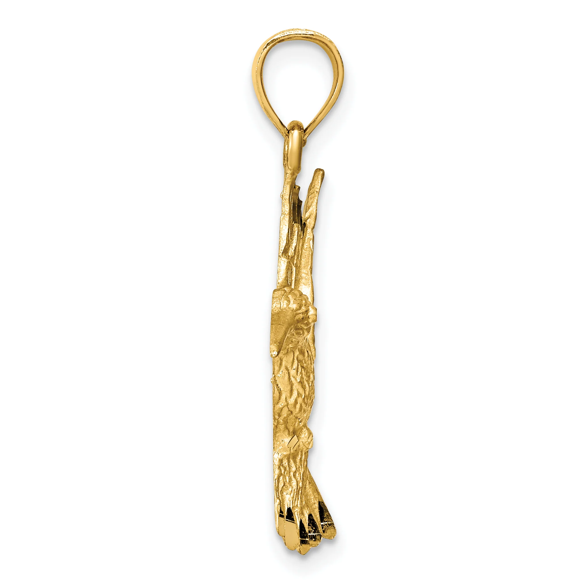 Colgante de Colibrí Cortado en Diamante en Oro Amarillo 14k - Image 2