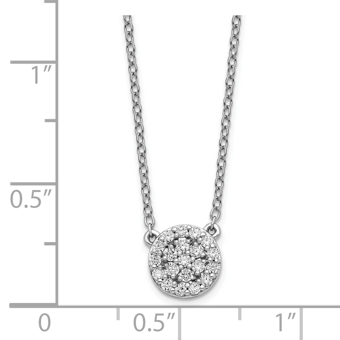 Collar de 18 pulgadas en Oro Blanco de 14k con Diamantes - Image 3