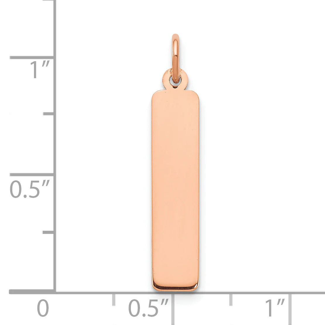 Colgante de Barra Mediana en Oro Rosa de 14k - Personalizado - Image 2
