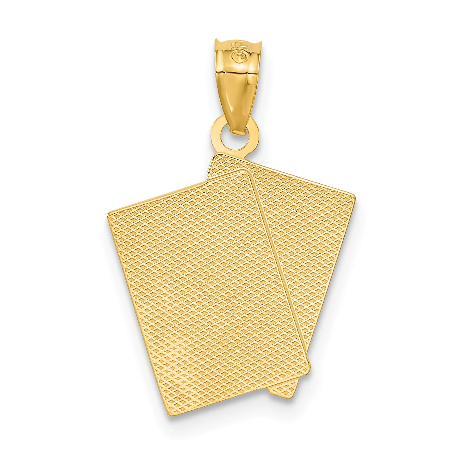 Colgante de Cartas As de Corazones y Rey de Corazones "All In!" en Oro de 14k - Image 3