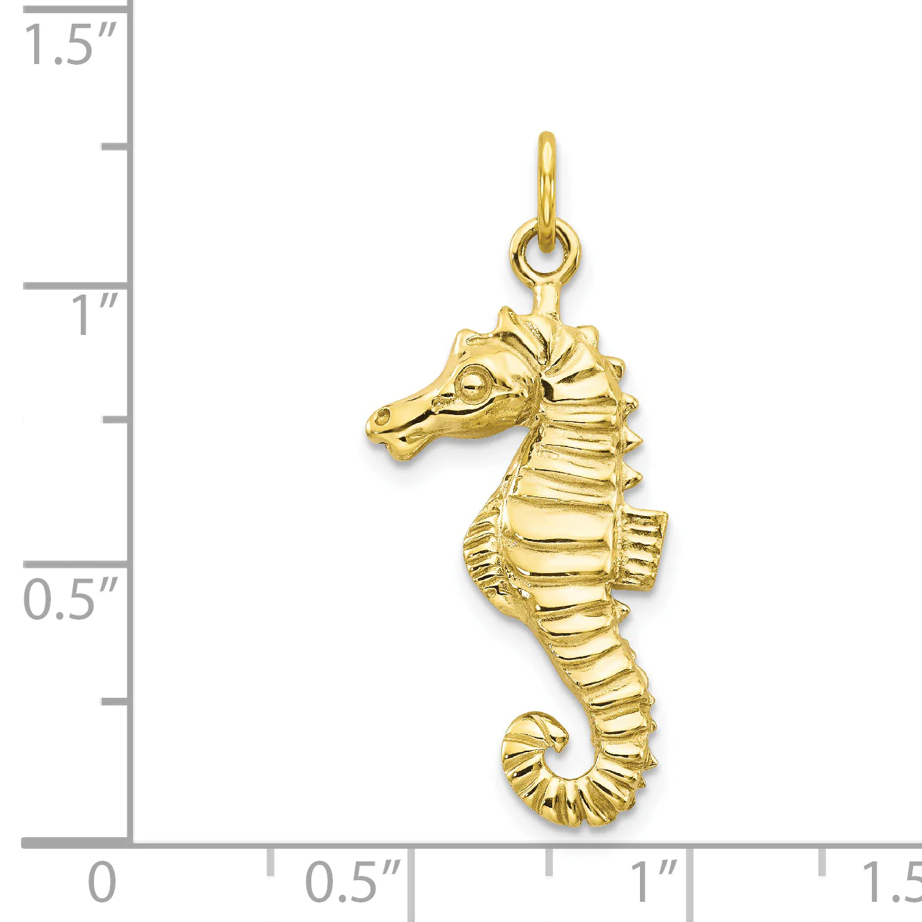Colgante de Caballito de Mar en Oro Amarillo de 10K - Image 3