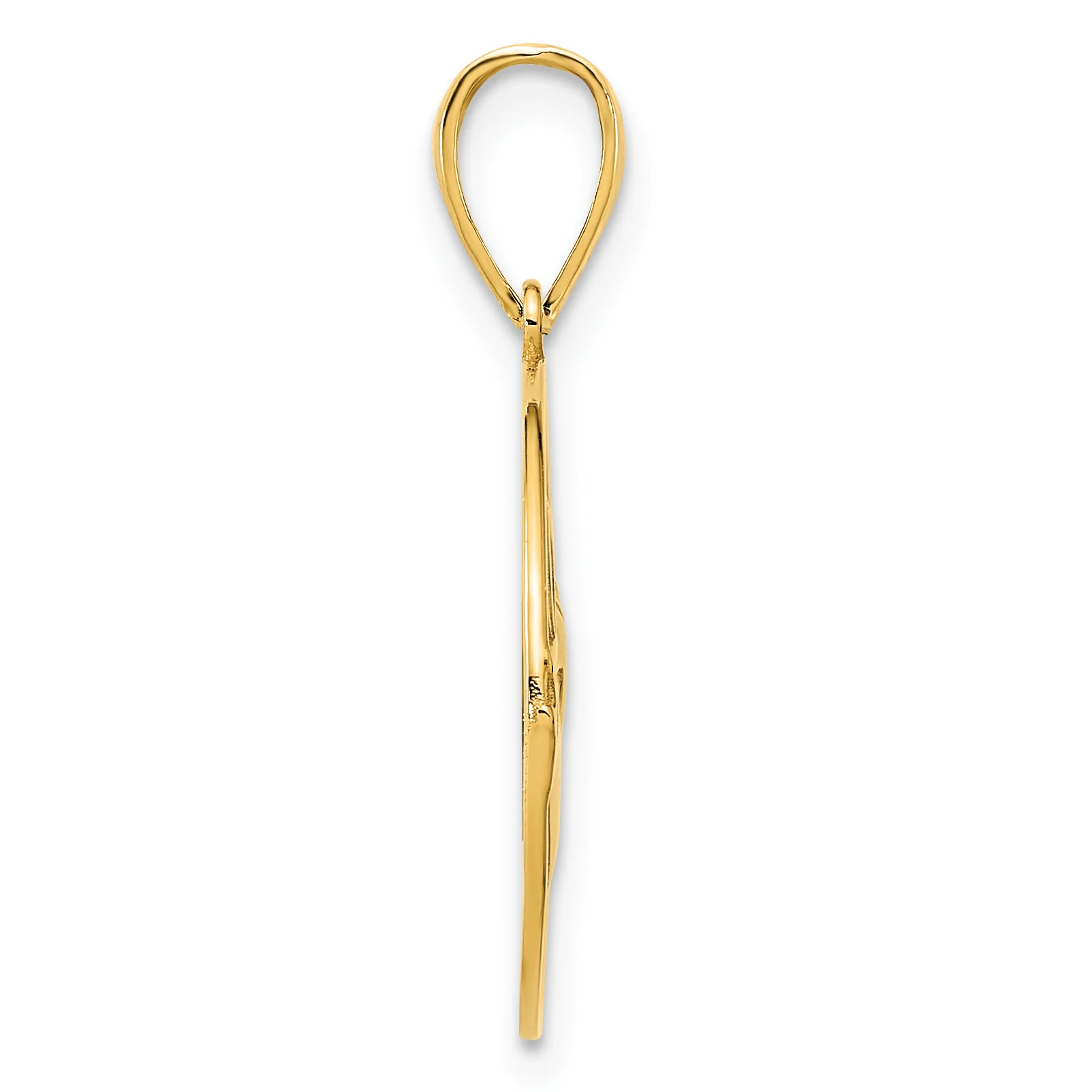 Colgante de Círculo Claddagh de 14k Oro Amarillo - Image 2