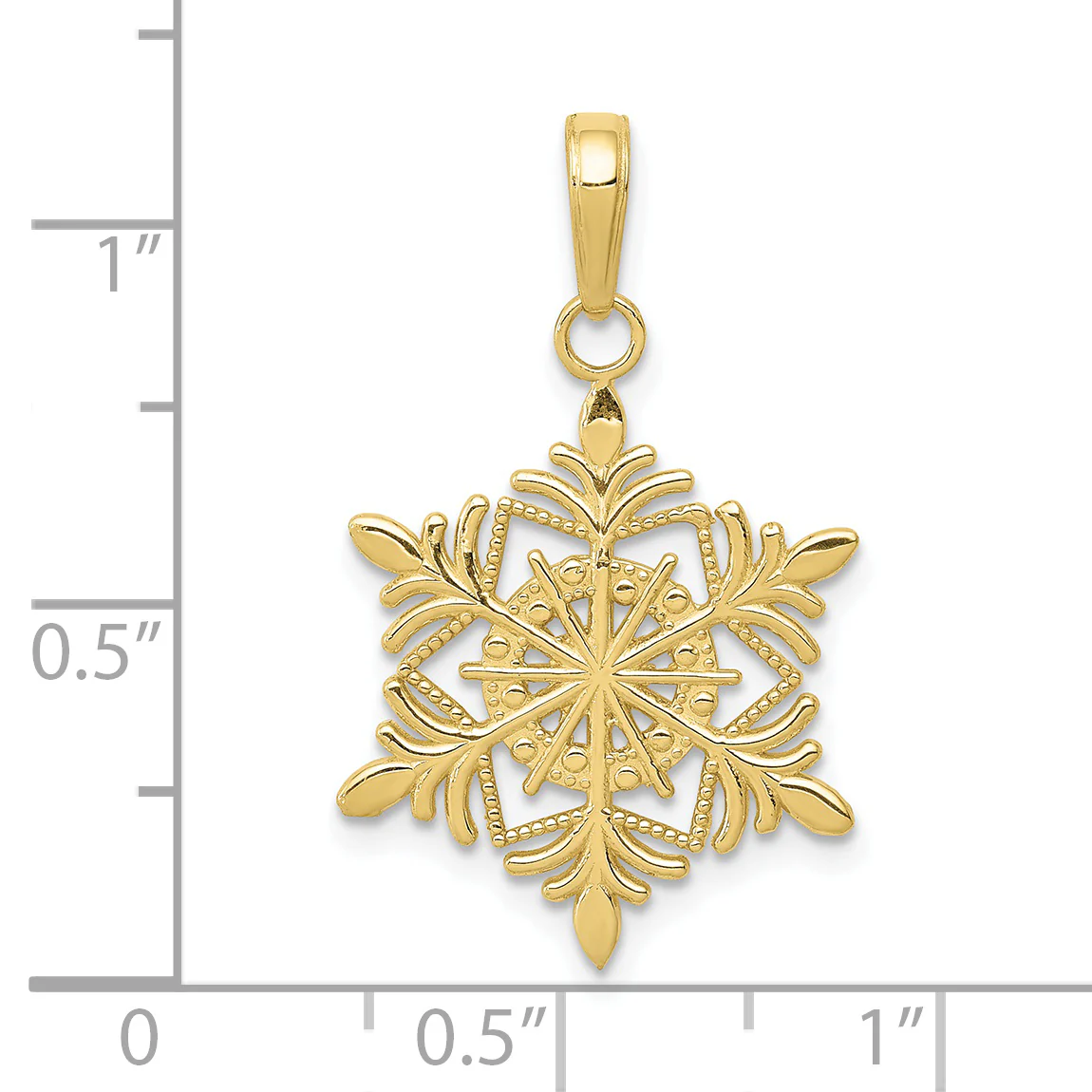 Colgante de Copo de Nieve en Oro Amarillo de 10k - Image 2