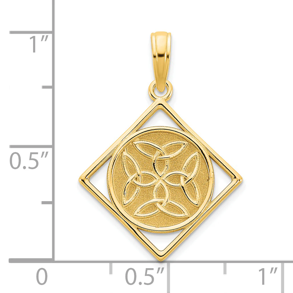 Colgante Elegante con Nudo Celta en Oro Amarillo de 14k - Image 3