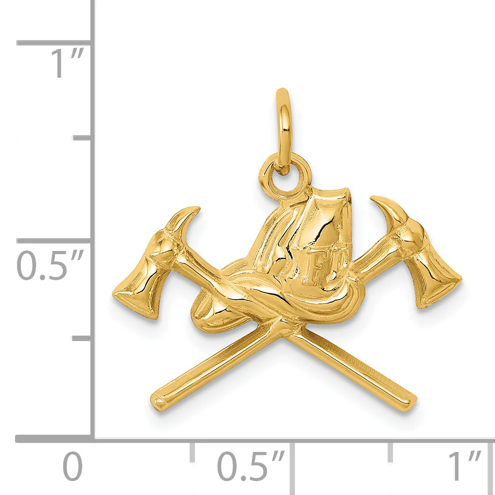 Dije del Departamento de Bomberos en Oro Amarillo de 14k - Image 3