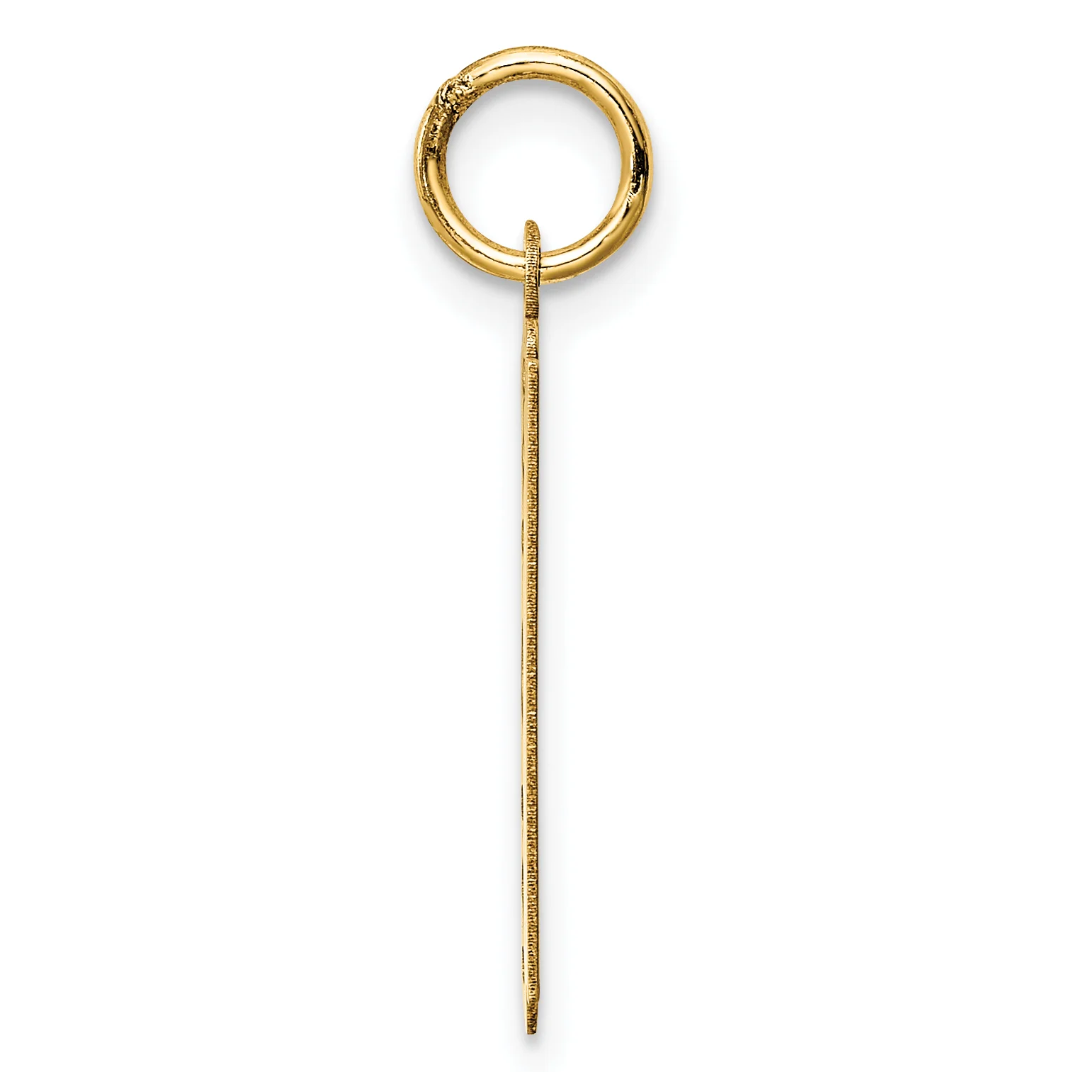 Dije de Cuchilla de Afeitar Pulida en Oro Amarillo de 14K - Image 2