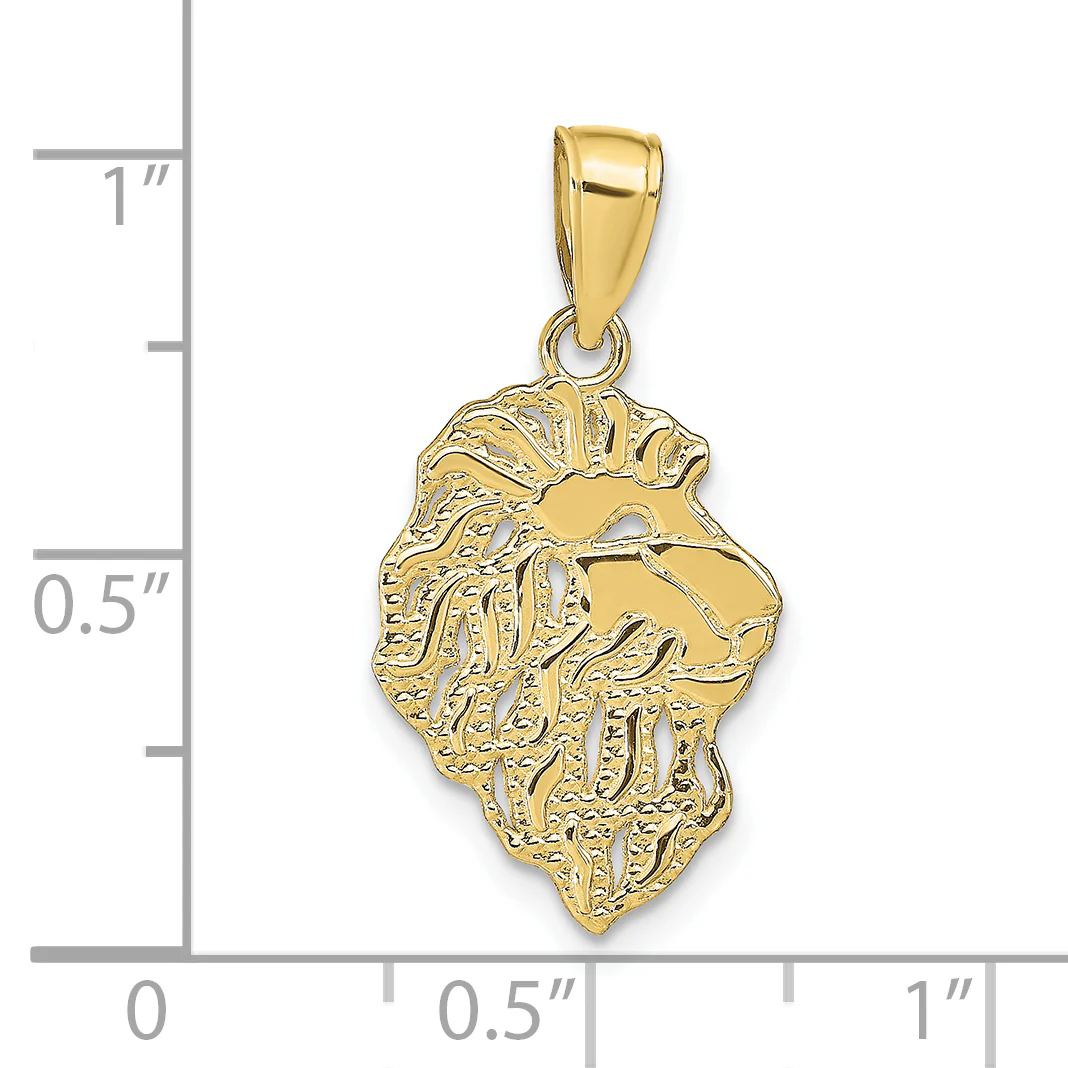 Colgante Cabeza de León de Oro Amarillo de 10K - Image 3