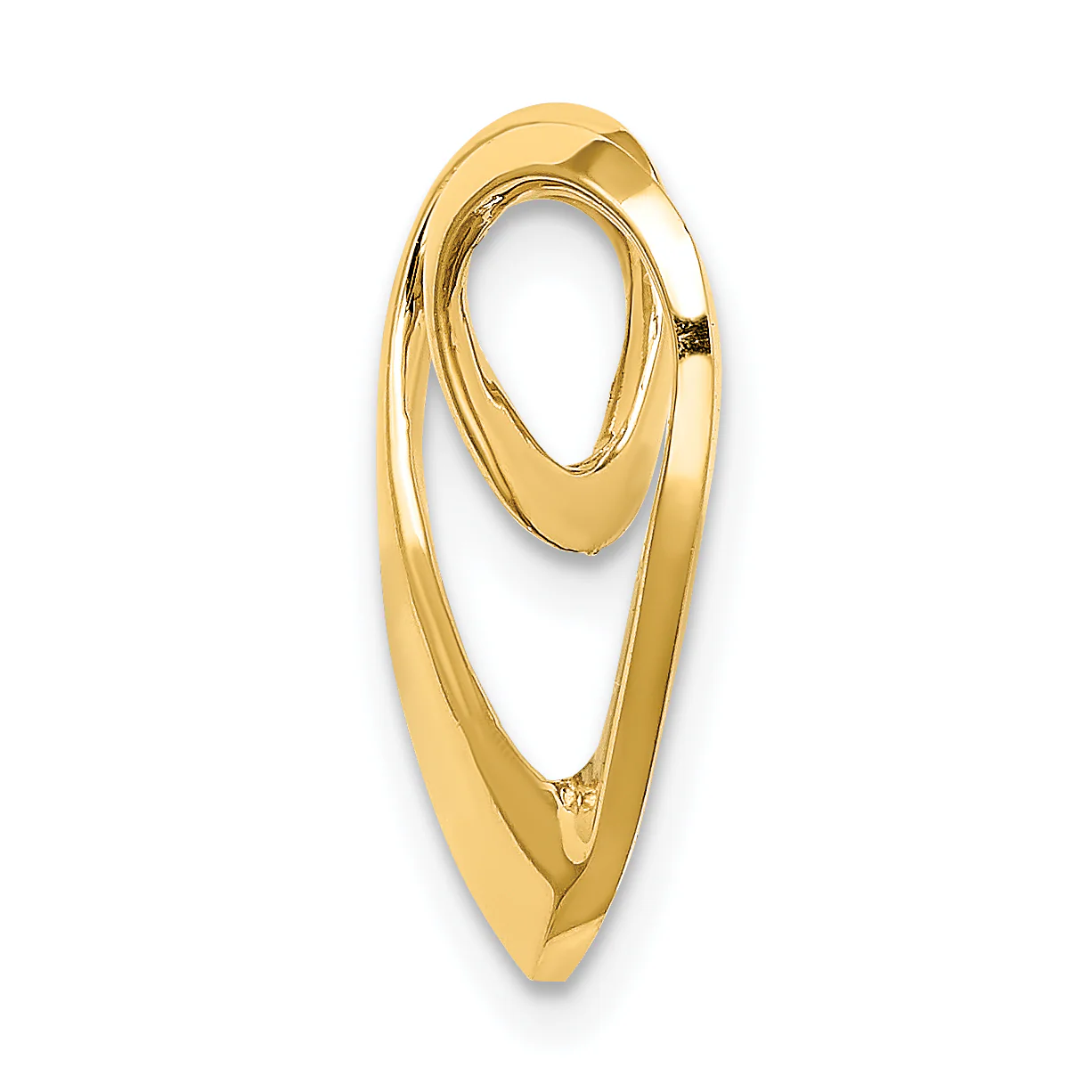 Deslizador de Corazón Pulido en Oro de 14k - Image 2