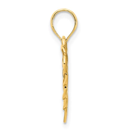 Dije de Corazón Fancy en Oro Amarillo de 14K - Image 2