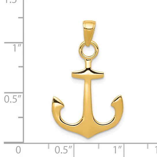 Colgante Ancla en Oro de 14k - Image 4
