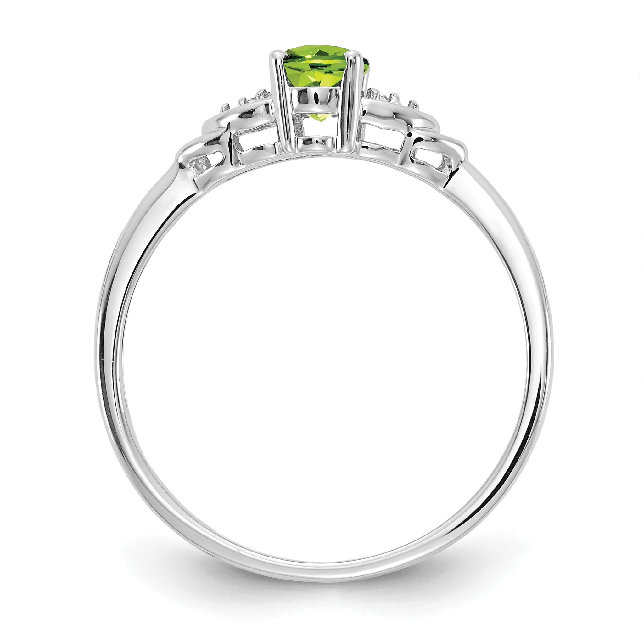 Anillo de Peridoto y Diamante en Oro de 14k - Image 2