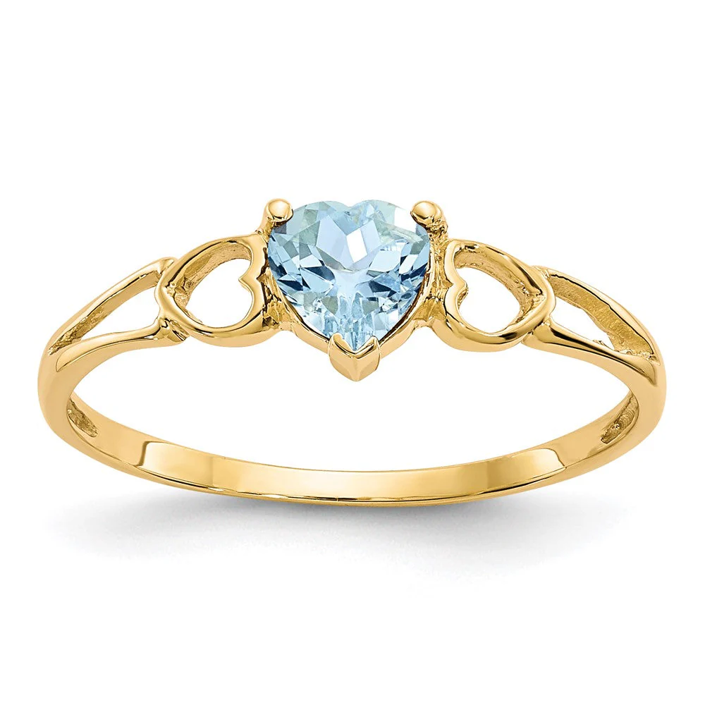 Anillo de Nacimiento en Oro de 14k con Aguamarina - Image 4