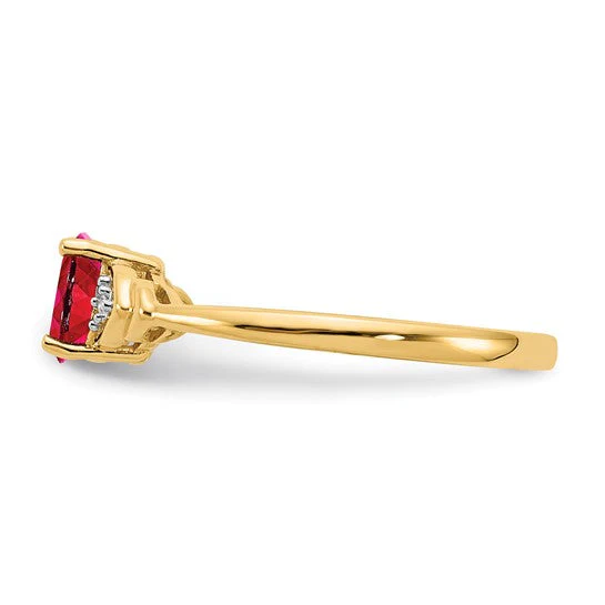 Anillo de Rubí y Diamante en Oro de 14K - Image 11