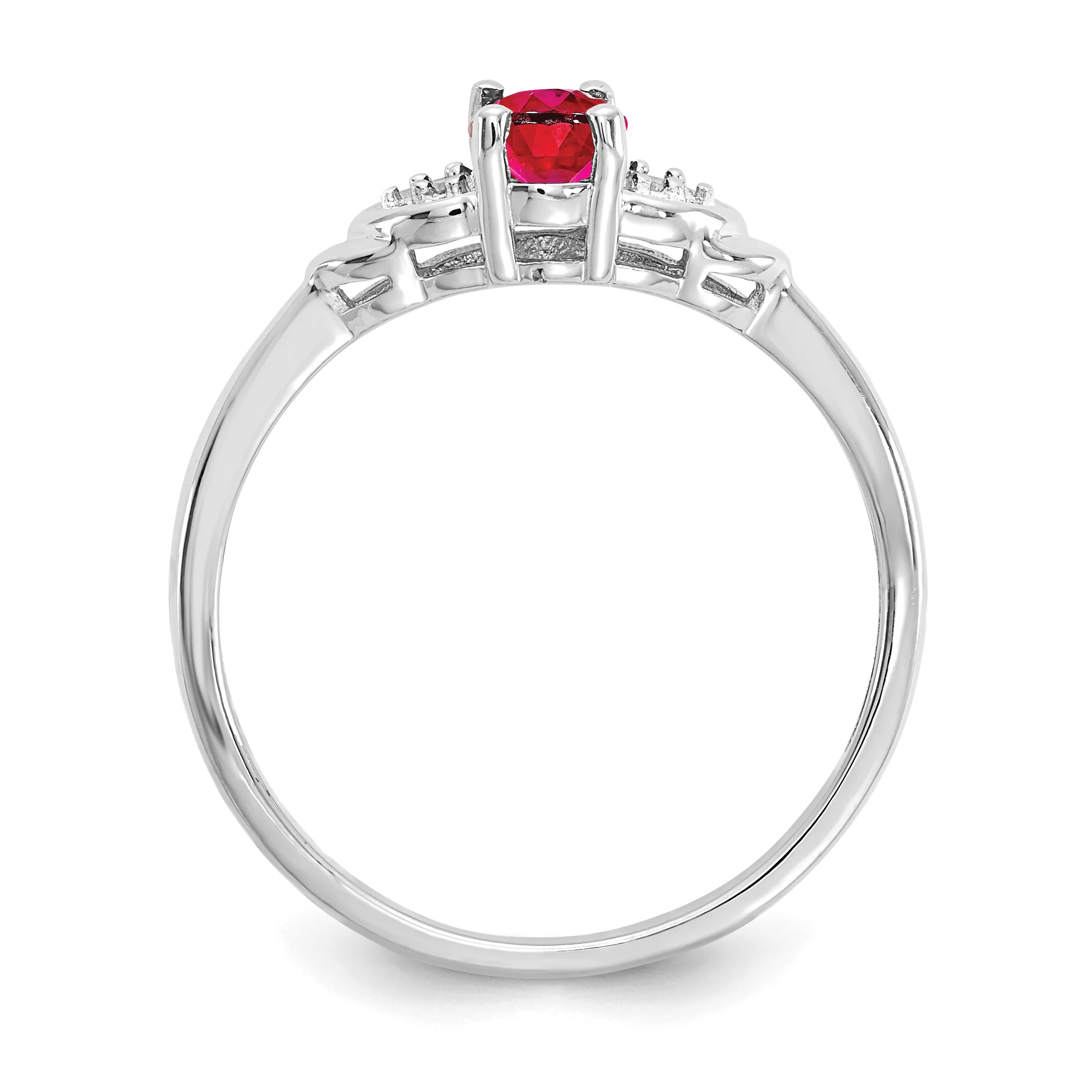Anillo de Rubí y Diamante en Oro de 14K - Image 2