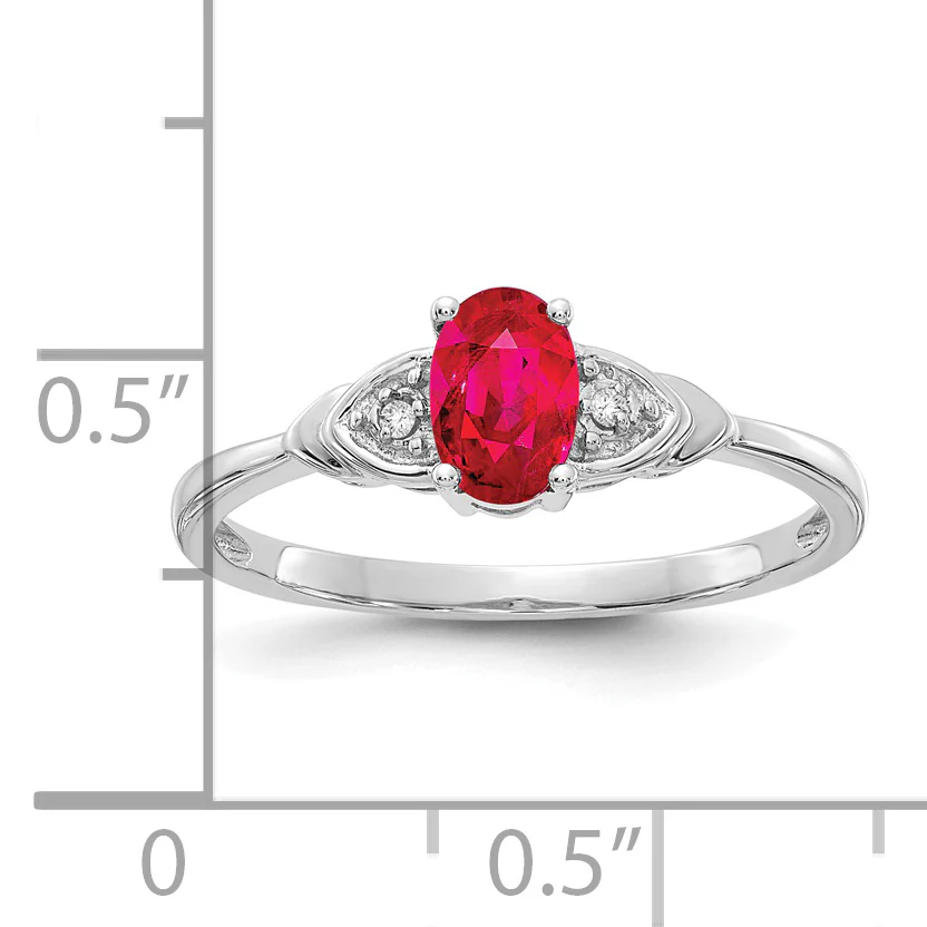 Anillo de Rubí y Diamante en Oro de 14K - Image 3