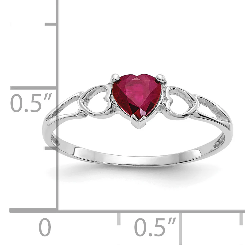 Anillo de Rubí con Piedra de Nacimiento en Oro de 14k - Image 2
