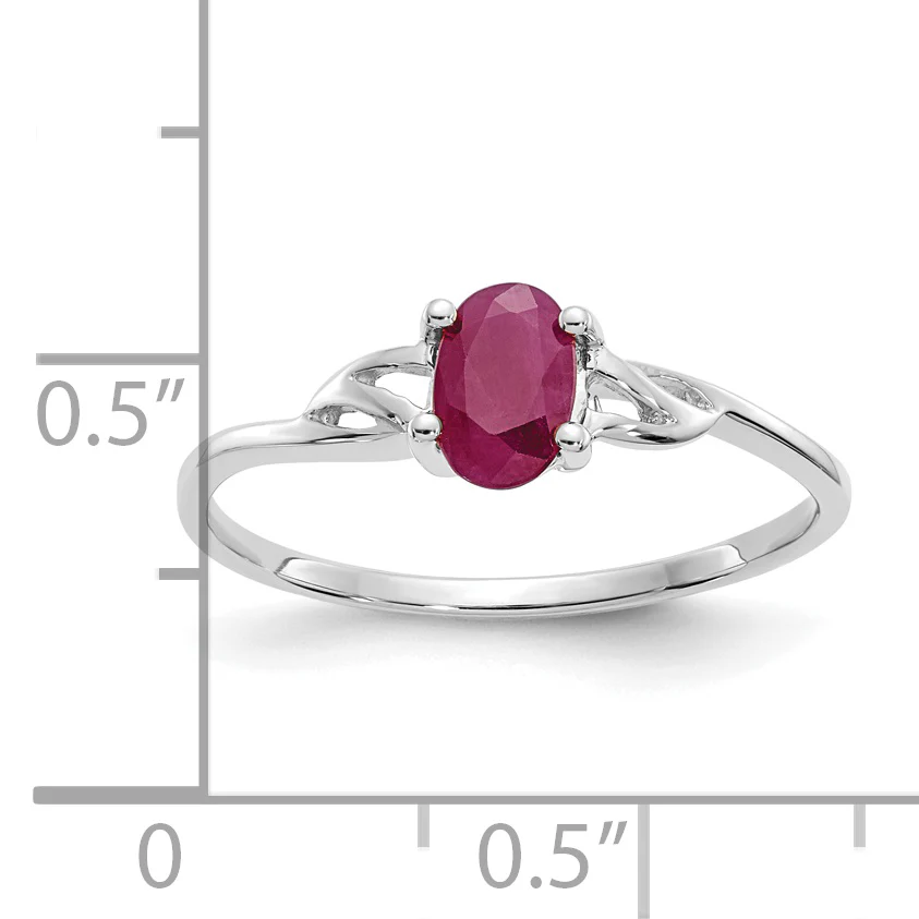 Anillo de Rubí con Piedra de Nacimiento en Oro de 14k - Image 2