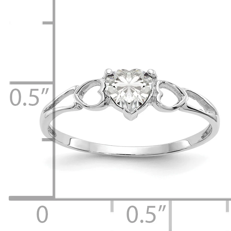 Anillo de Topacio Blanco con Oro de 14k - Piedra del Mes de Abril - Image 2