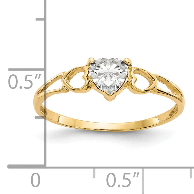 Anillo de Topacio Blanco con Oro de 14k - Piedra del Mes de Abril - Image 5
