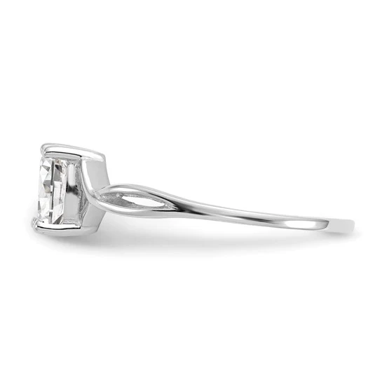 Anillo de Oro de 14k con Topacio Blanco (Piedra de Nacimiento) - Image 5