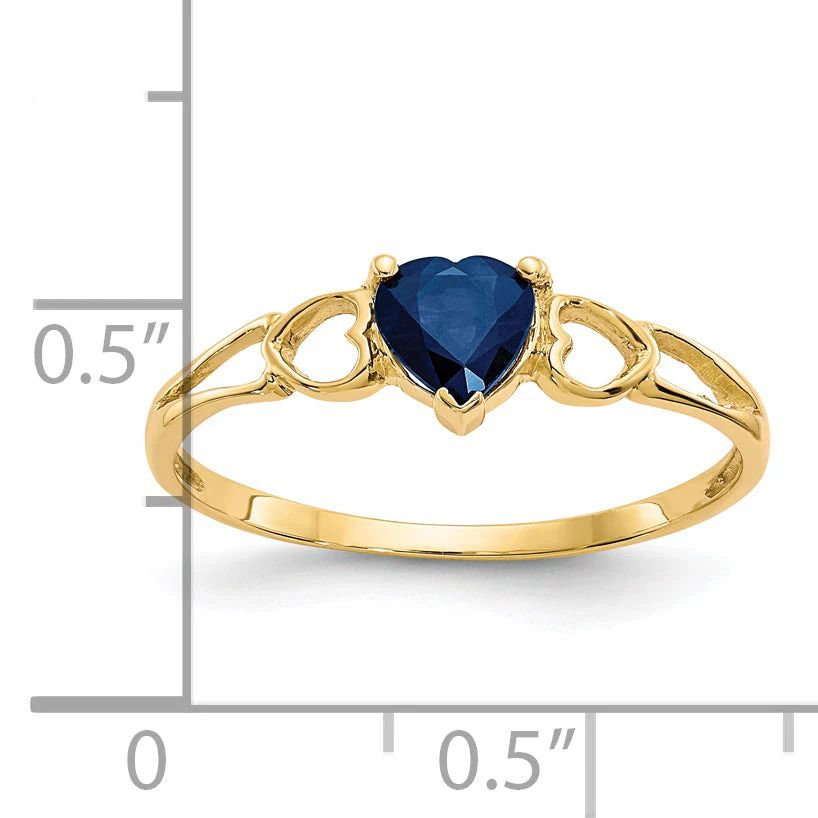 Anillo de Piedra de Nacimiento de Zafiro de Oro de 14k - Image 5