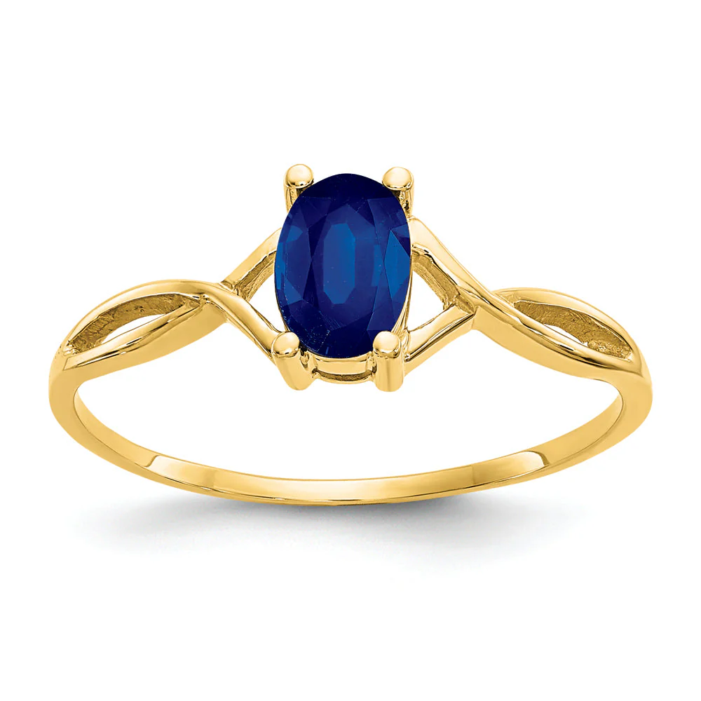 Anillo de Oro de 14k con Piedra de Nacimiento de Zafiro - Image 7