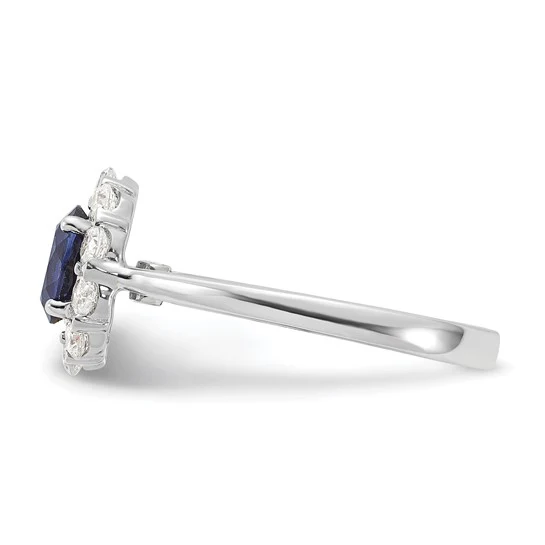 Anillo de Oro Blanco de 14k con Zafiro como Piedra de Nacimiento - Image 4