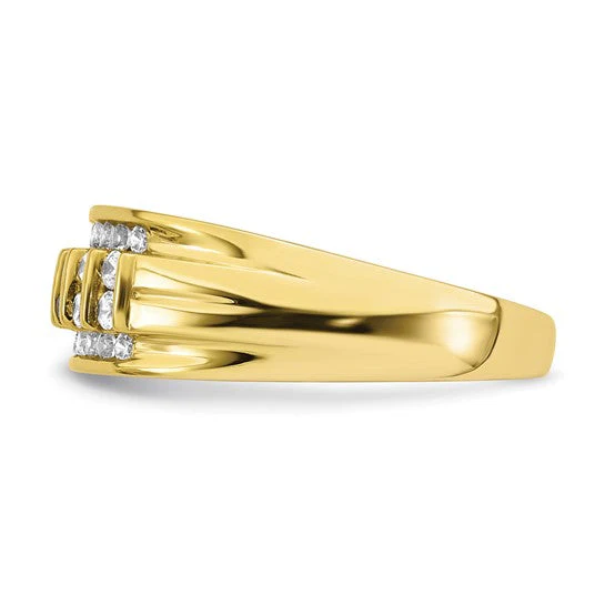 Anillo para Hombre de Oro 10k con Diamante de 1/2 Quilate Creado en Laboratorio (VS/SI+ G+) - Image 10