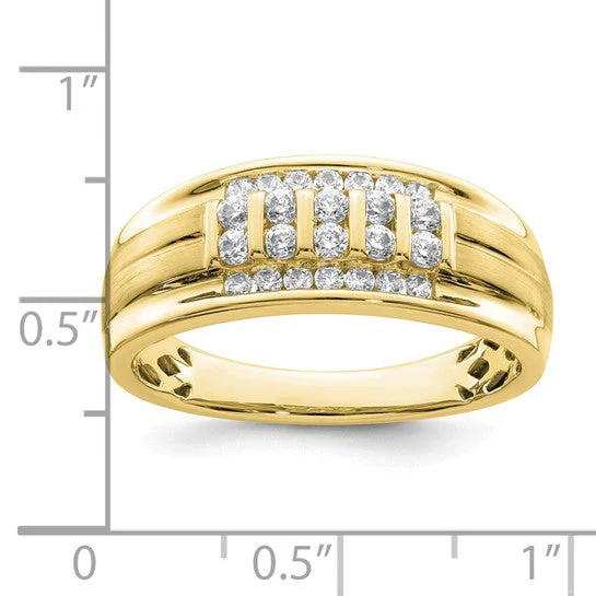 Anillo para Hombre de Oro 10k con Diamante de 1/2 Quilate Creado en Laboratorio (VS/SI+ G+) - Image 11