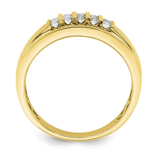 Anillo para Hombre de Oro 10k con Diamante de 1/2 Quilate Creado en Laboratorio (VS/SI+ G+) - Image 13