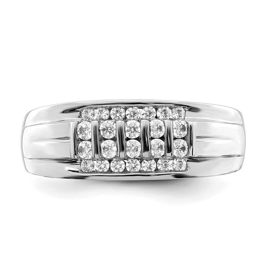 Anillo para Hombre de Oro 10k con Diamante de 1/2 Quilate Creado en Laboratorio (VS/SI+ G+) - Image 3