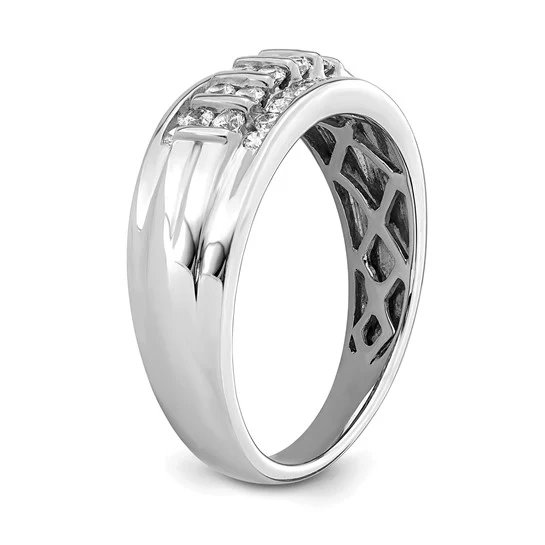 Anillo para Hombre de Oro 10k con Diamante de 1/2 Quilate Creado en Laboratorio (VS/SI+ G+) - Image 5