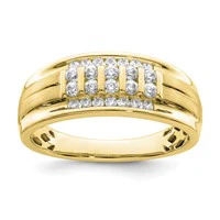 Anillo para Hombre de Oro 10k con Diamante de 1/2 Quilate Creado en Laboratorio (VS/SI+ G+) - Image 8