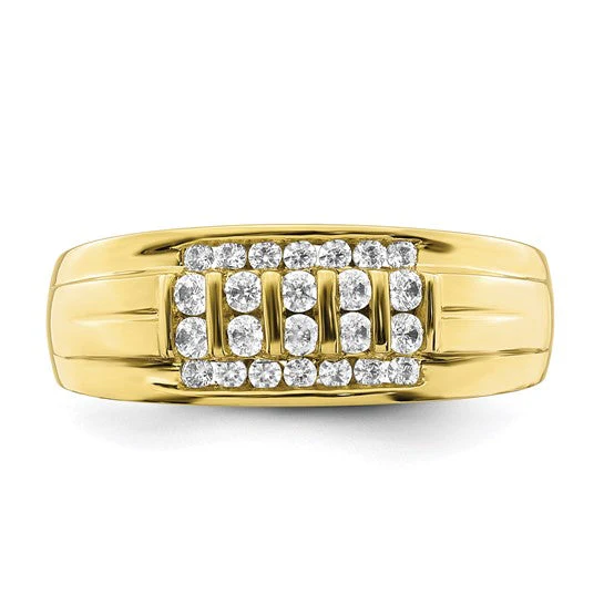 Anillo para Hombre de Oro 10k con Diamante de 1/2 Quilate Creado en Laboratorio (VS/SI+ G+) - Image 9