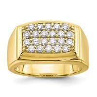 Anillo para Hombre de Oro 10k con Diamante de 1 Quilate Creado en Laboratorio (VS/SI+ G+)-Estilo Cluster Completo - Image 7