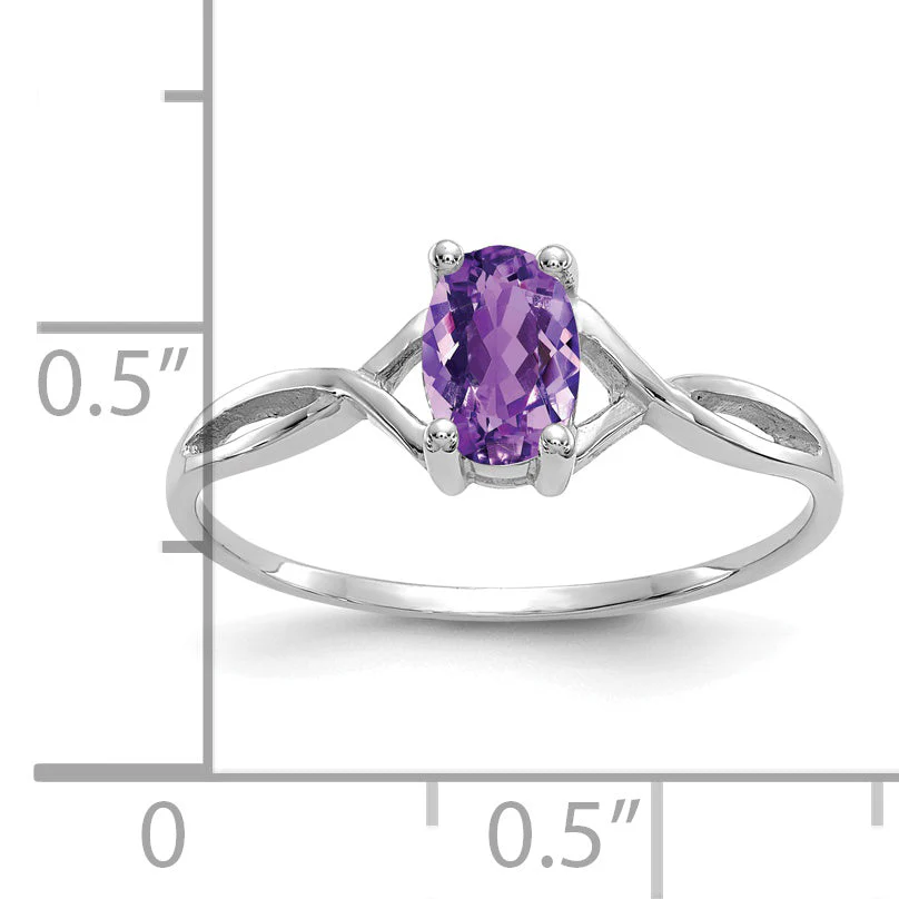 Anillo de Amatista en Oro de 14k (Piedra de Nacimiento de Febrero) - Image 5