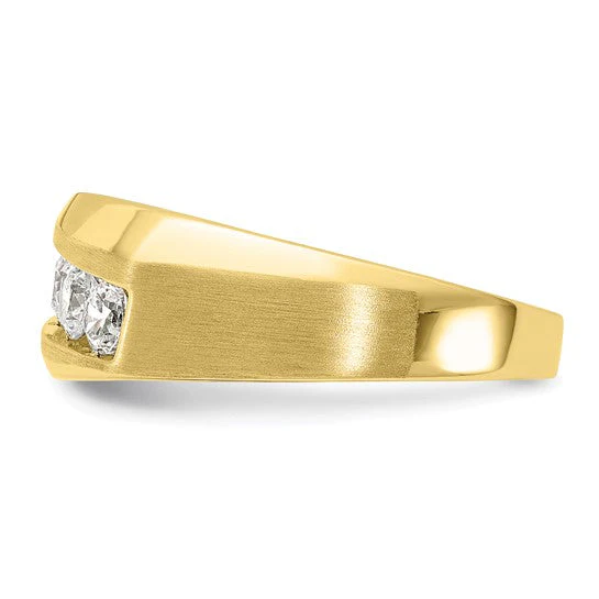 Anillo para Hombre de Oro 10k con 5 Diamantes Creados en Laboratorio (VS/SI FGH)-Completo - Image 14