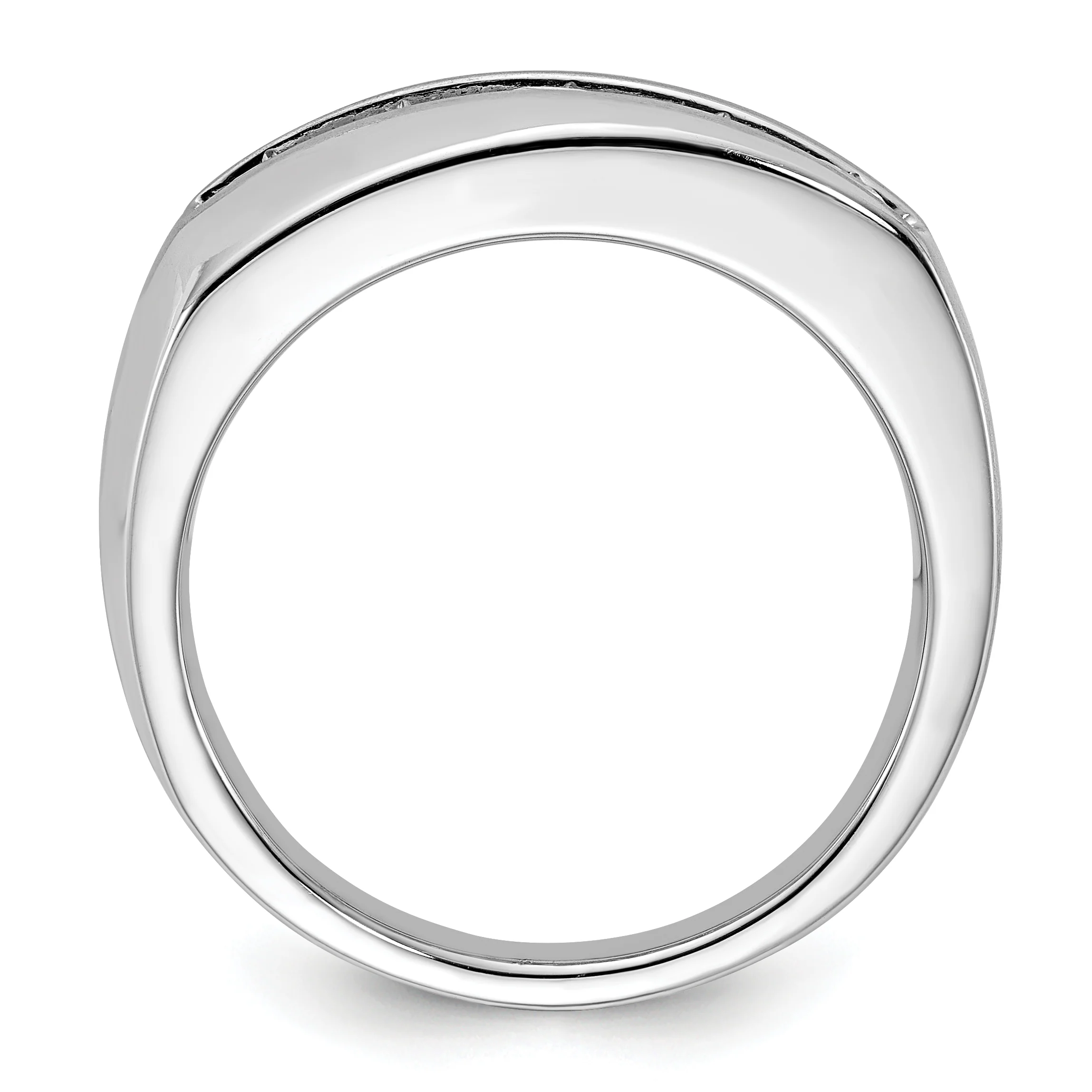 Anillo para Hombre de Oro 10k con 5 Diamantes Creados en Laboratorio (VS/SI FGH)-Completo - Image 5