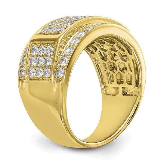 Anillo de Boda para Hombre en Oro 10k con Diamante Lab Creado - Image 15