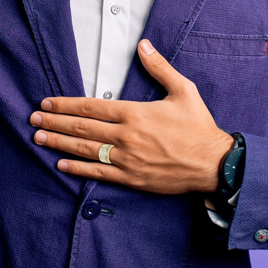 Anillo de Boda para Hombre en Oro 10k con Diamante Lab Creado - Image 16